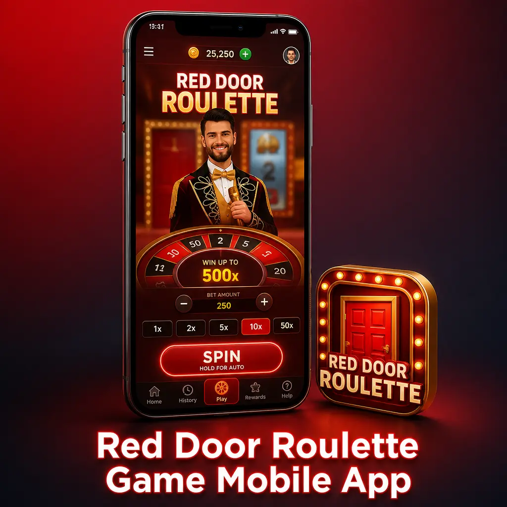 Red Door Roulette mobile app running on a smartphone