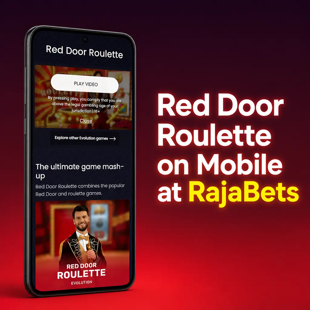 Red Door Roulette running on a mobile phone at RajaBets